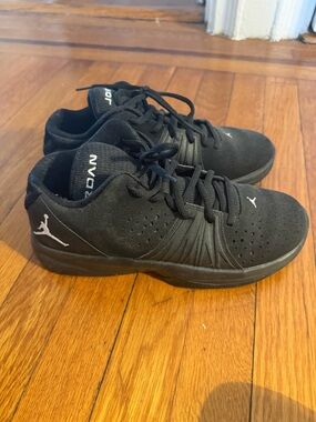 Jordan Black Athletic Low-Top Sneakers with White Jumpman